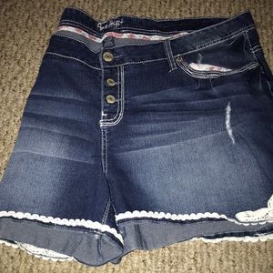Denim shorts